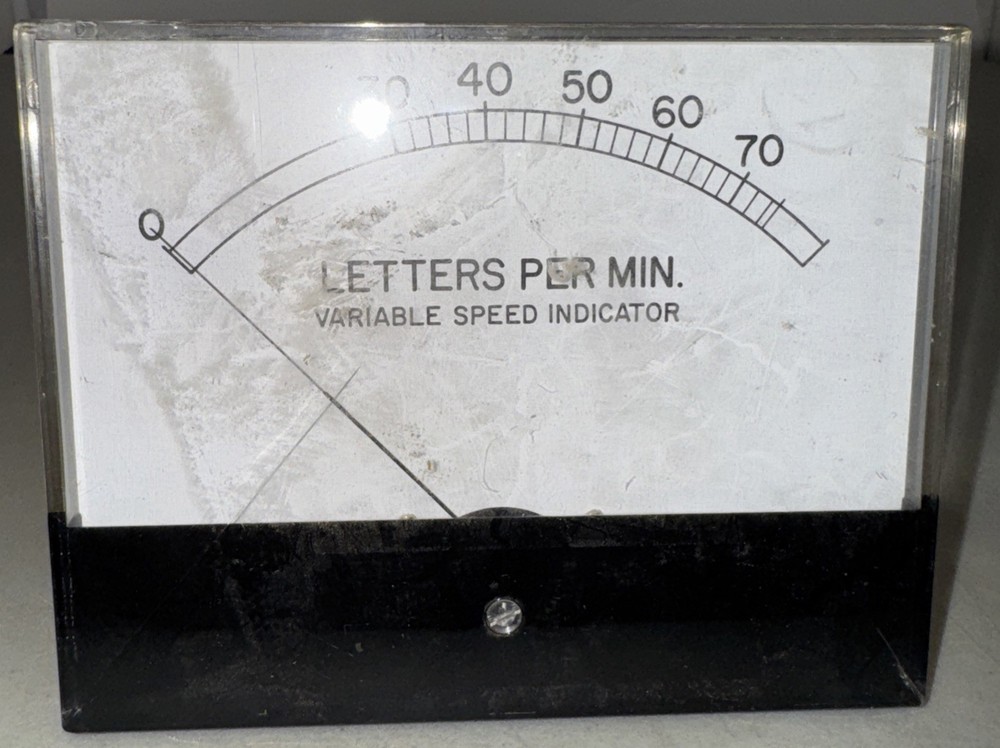 EIL Instruments BE/232-DWG 70978 Model 6-08 Letters Per Min Variable Speed Gauge