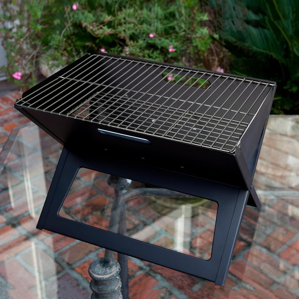 Lightweight Portable Notebook Charcoal Grill - Perfect for Picnics & Camping