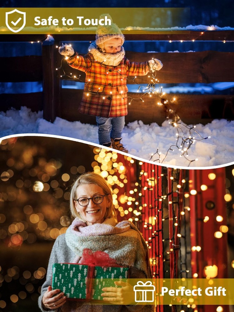 6 Pack 600 LED Solar String Lights for Outside, Solar Christmas Lights Outdoo...