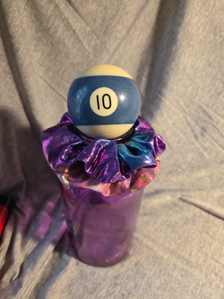 Vintage Number 10 Replacement Pool Ball Blue Stripe