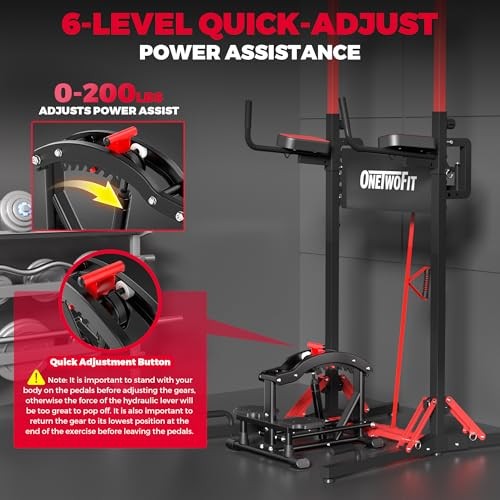 Pull Up Assistance Machine 660 LBS, Multi-Function Adjustable Power Black
