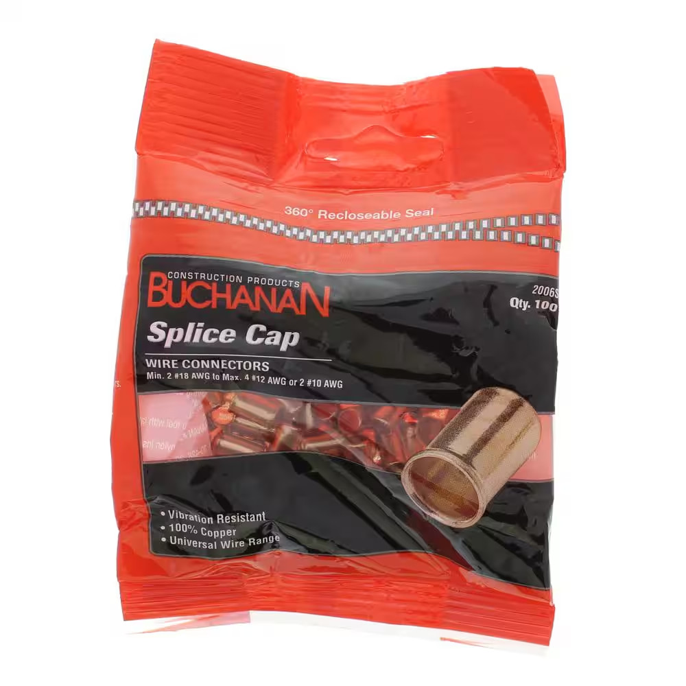 Splice Cap Copper Crimp Connector (100-Pack)