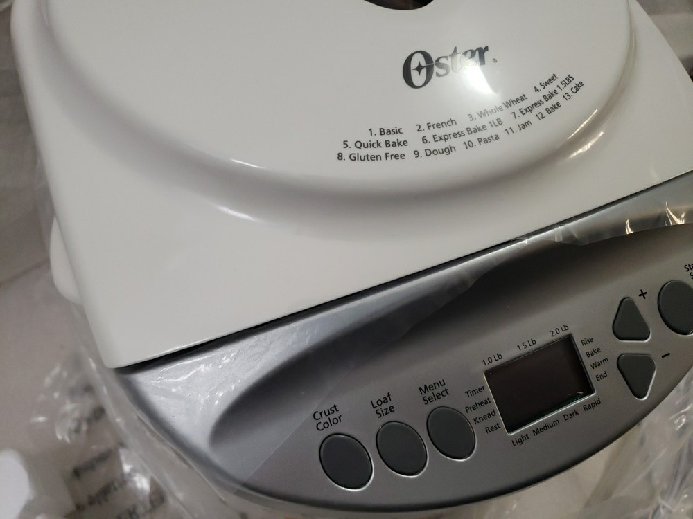 Oster CKSTBR9050 2lb 13 Setting Programmable Express Bake Bread Maker White
