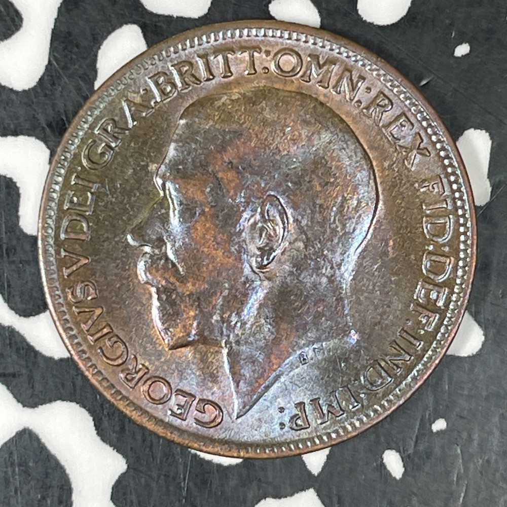 1918 Great Britain Farthing Lot#C8114 High Grade! Beautiful!