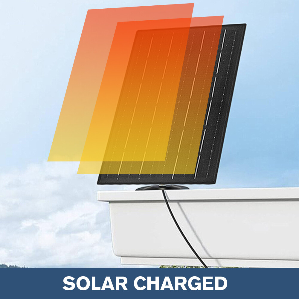 30W 5V Solar Panel USB-C Port 360°Adjustable Mounting for Security Camera