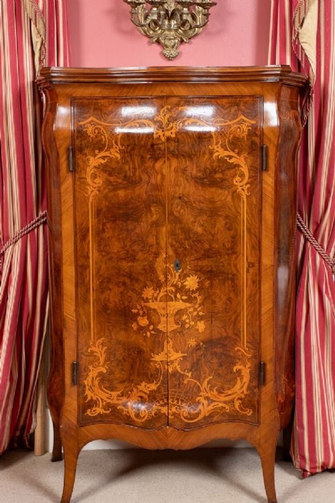 French Empire Bedroom Suite Walnut Nightstands Bed Commode 1870
