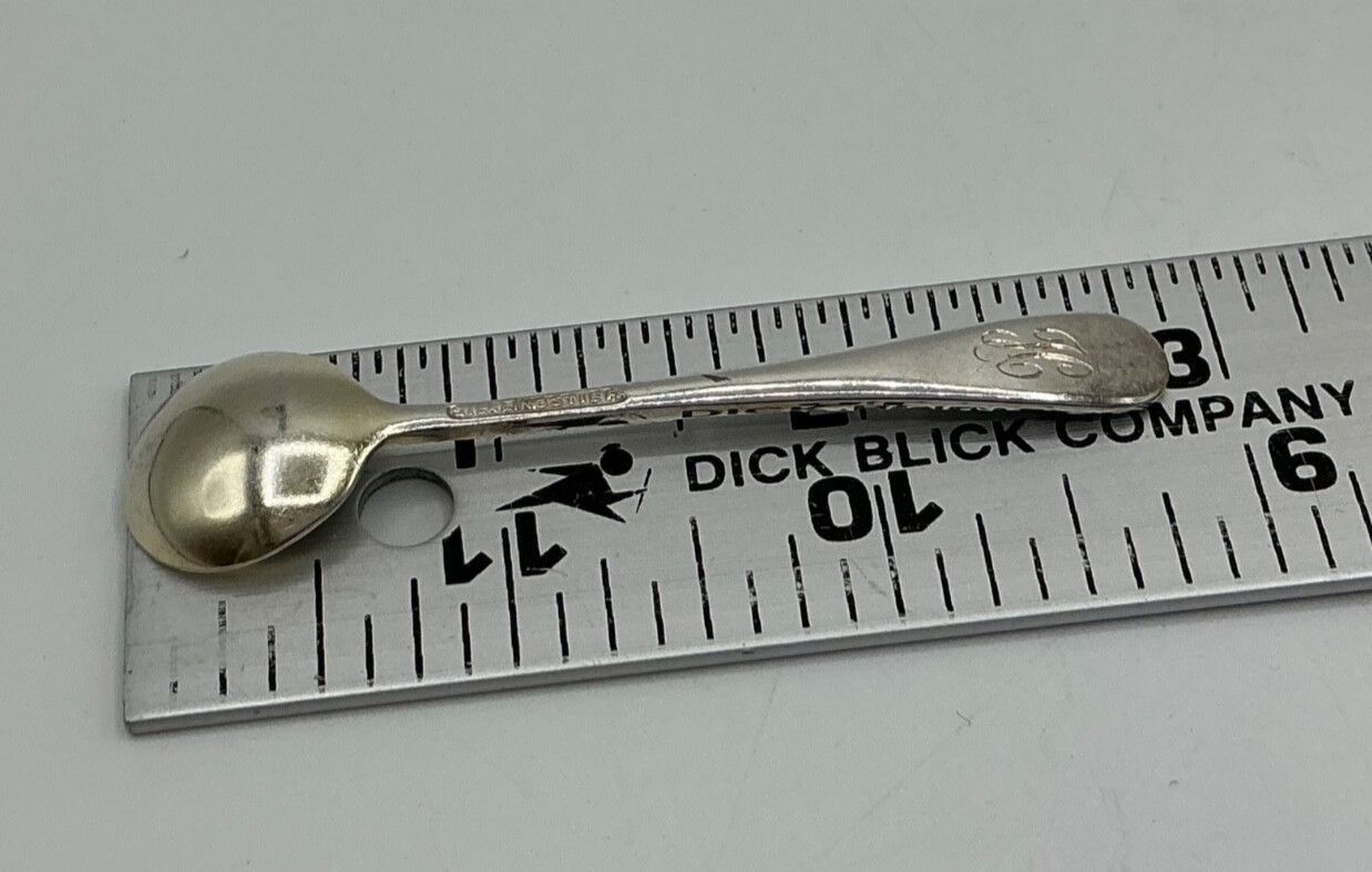 Antique Set Stieff Rose Sterling - Salt Cellar, Spoon and Pepper Shaker, 4 pc