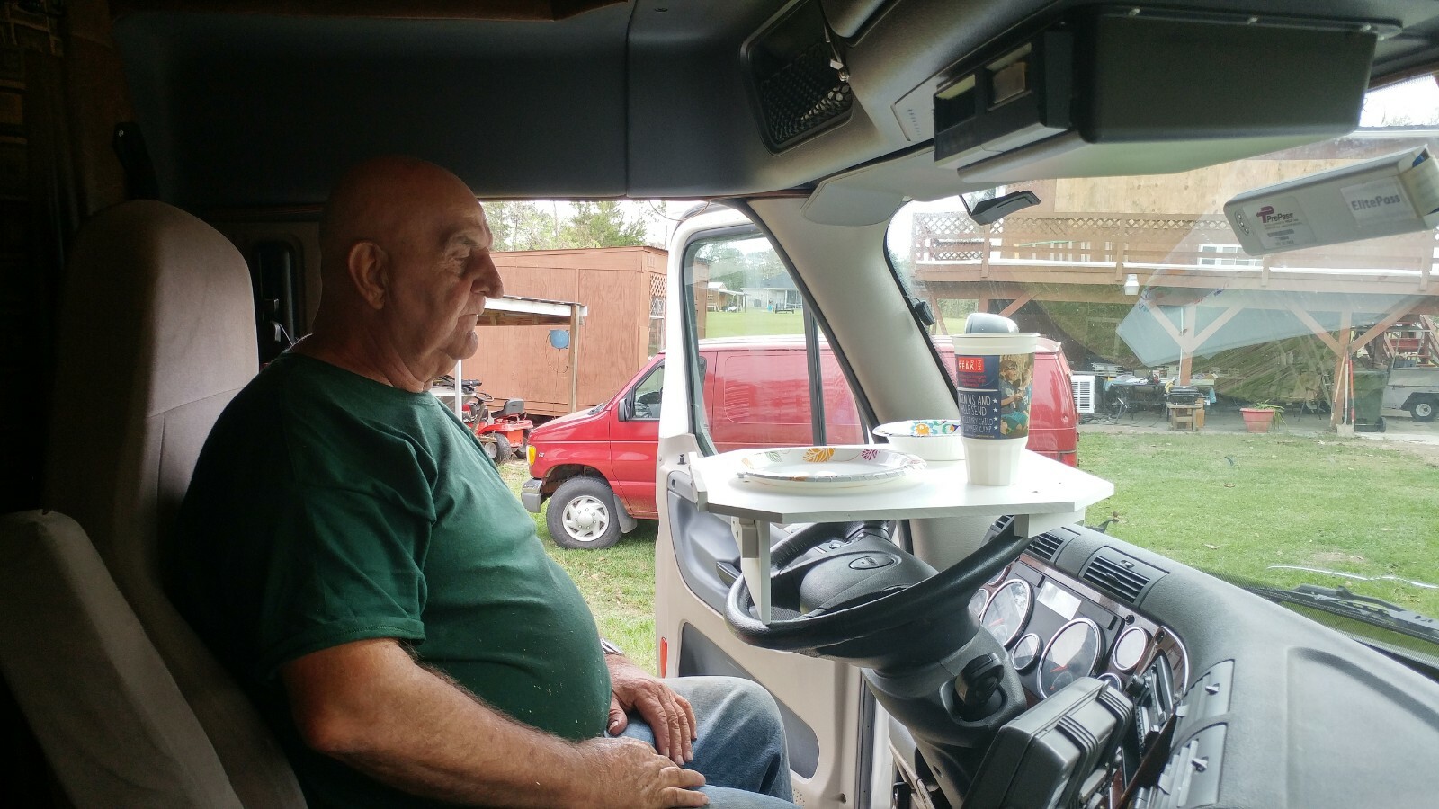 Big Rig Truck Steering Wheel Desk Table Laptop Meals Work Area *not for car*