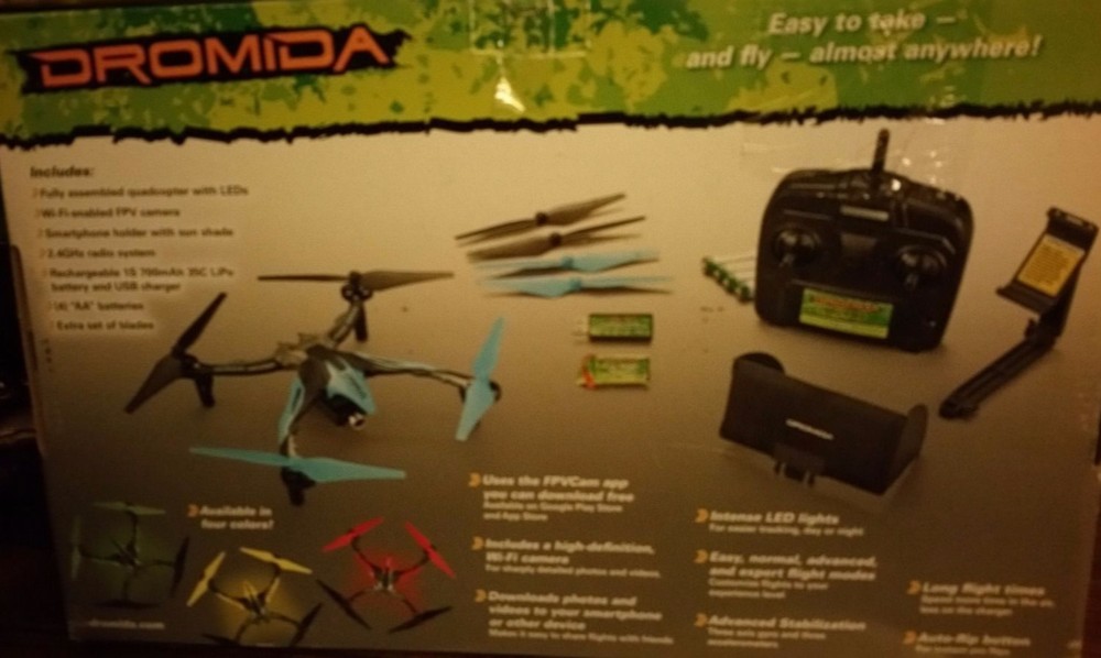 Dromida Ominus FPV UAV Quadcopter Drone RTF + HD Camera, Works GREAT! DIDE02
