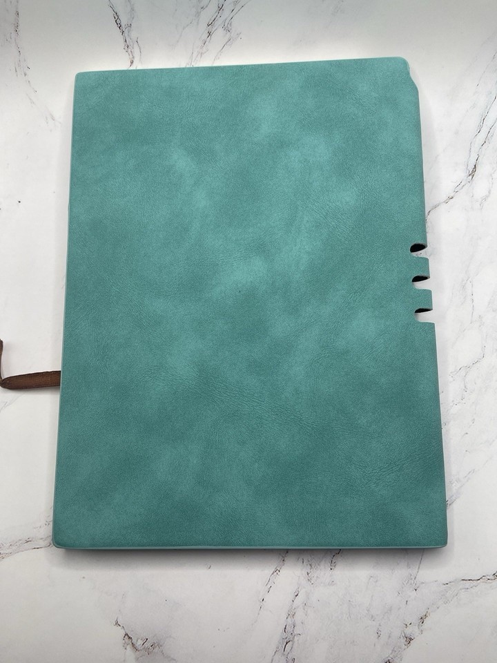 TIFFANY & Co Blue Suede NOTEBOOK & PEN Gift SET ~ Journal Diary Health Planner