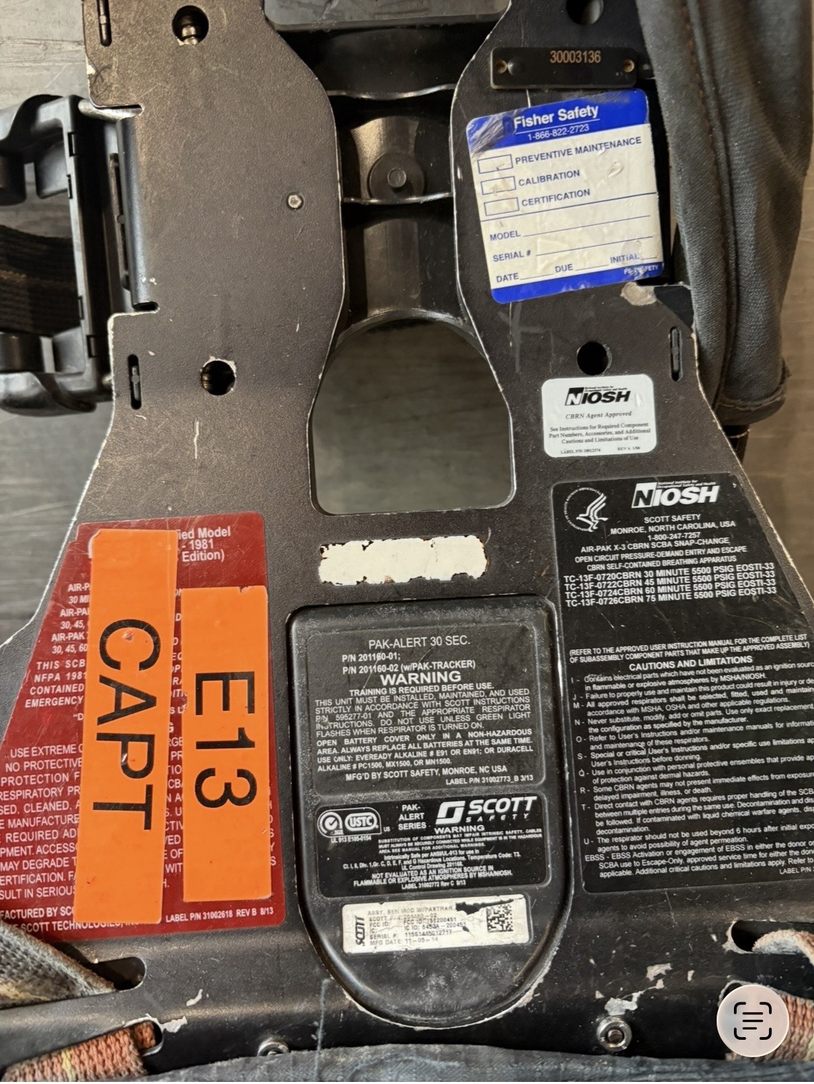 Scott 5.5 Air-Pak X3 w/ Regulator + 45min 5500 PSI QC Cylinder 2023 – No Mask