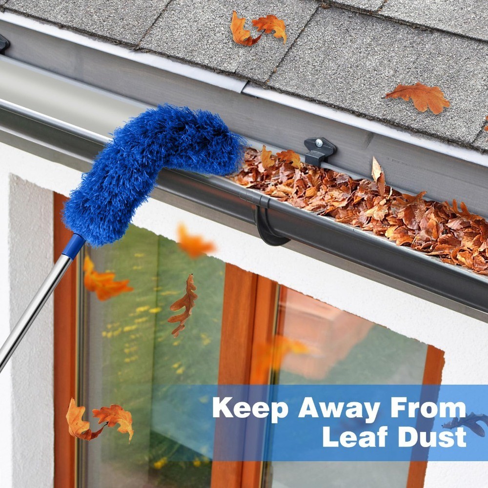 2X(Cobweb Duster with Extension Pole, Web Brush and Washable Ceiling2311