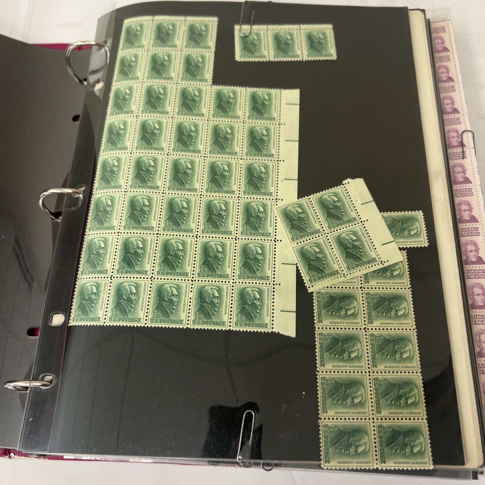 HUGE Unsearched Binder Of New and Used Stamps Vintage US And Overseas Make Offer