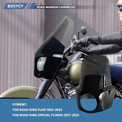 Road Warrior Fairing Kit with Smoke Windshield, Fits 7" Headlight for 15"