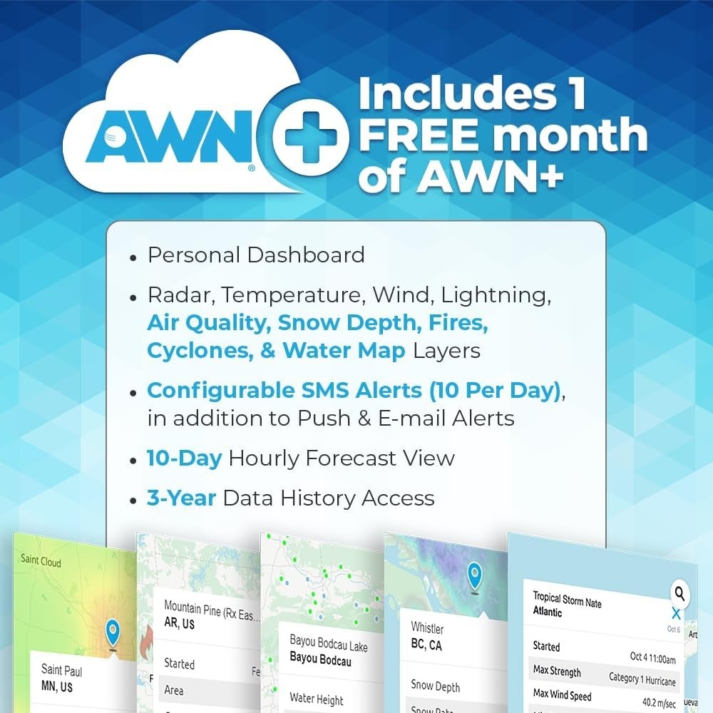 Ambient Weather WS-2000-CONSOLE Console Only, Compatible with WS-2000, WS-1900