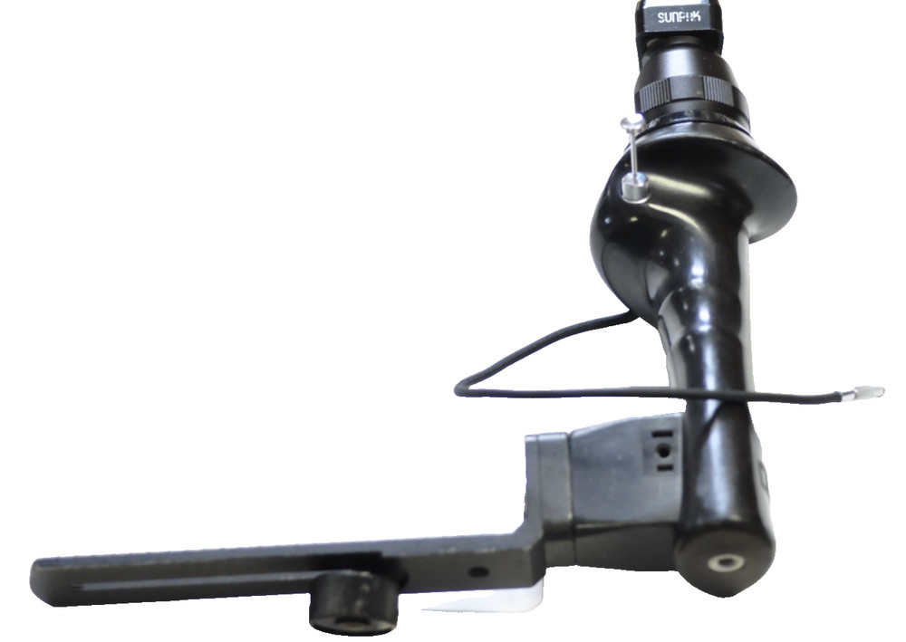 Sunpak deluxe flash / accessory / grip bracket with their cable release.