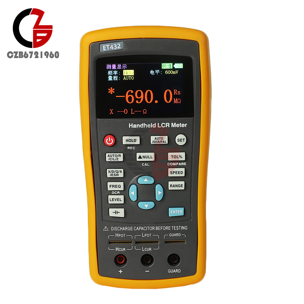 Handheld LCR Bridge Digital LCD Capacitance Inductance Resistance Meter Tester