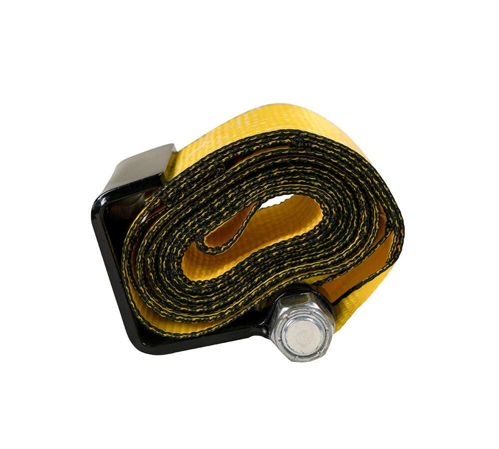 4 Pack 4"x5' Roll Off Container Winch Strap with Flat Hook 5400 # WLL Bolt-On
