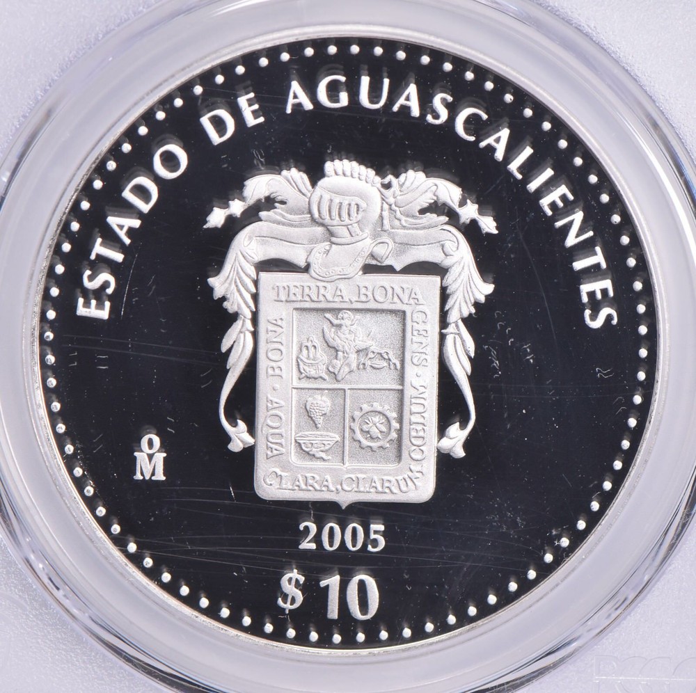 PR69 DCam 2005 MO Mexico 10 Pesos Silver Aguascalientes KM-720 PCGS