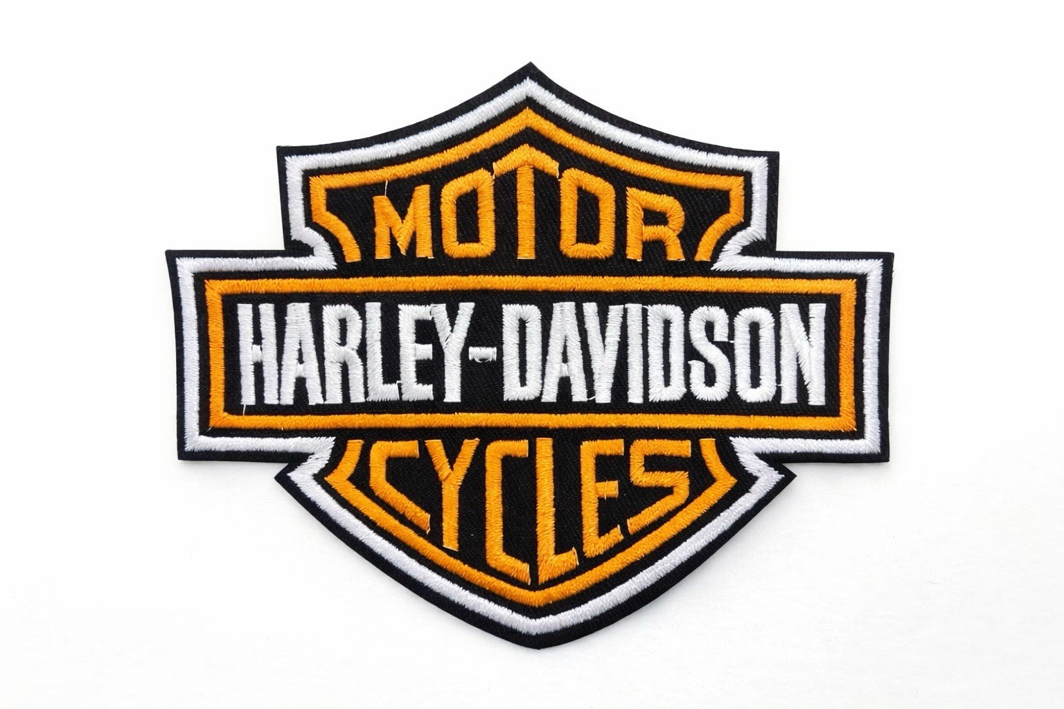 Harley Davidson Patch Iron On Sew Embroidered 4x5 Inch Biker Badge Jacket Hat