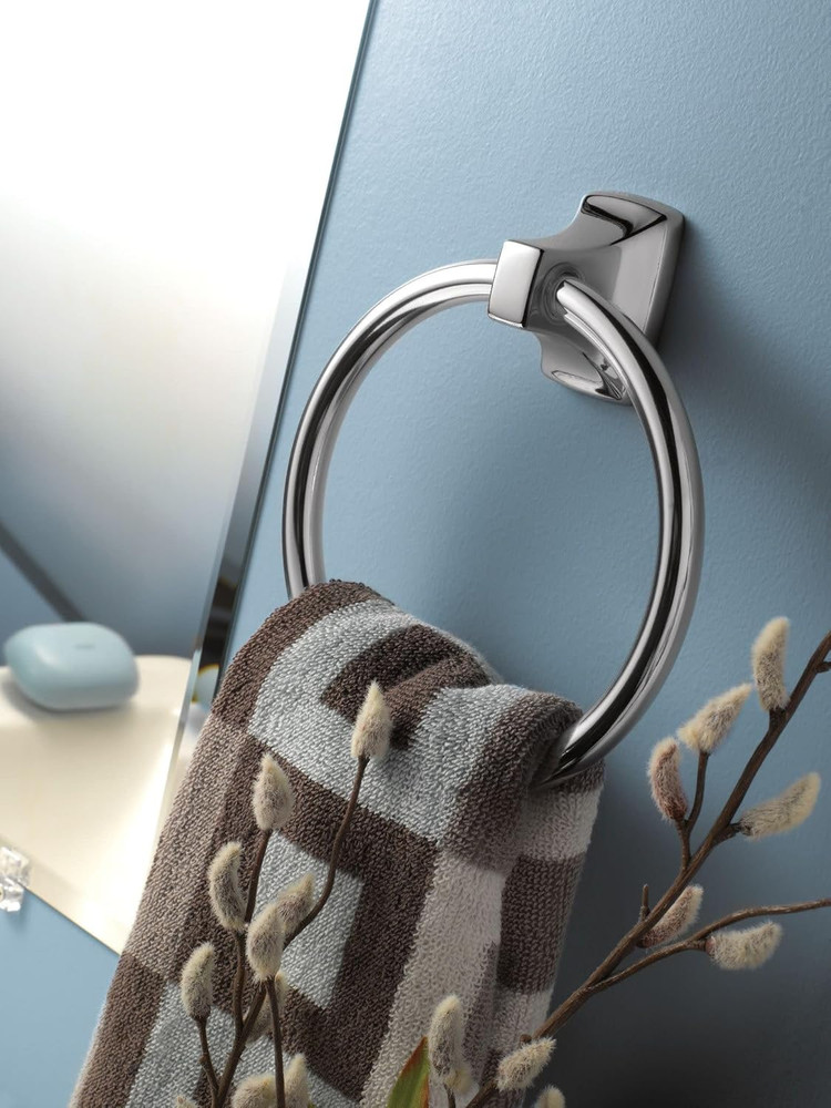 6.25" Chrome Wall Mount Hand Towel Ring – Contemporary Design