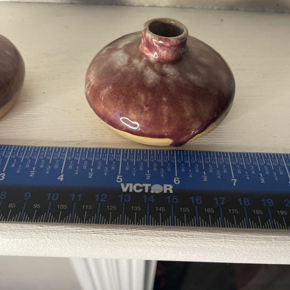 Mini Studio Drip Vases Brown Tan Set Of 2