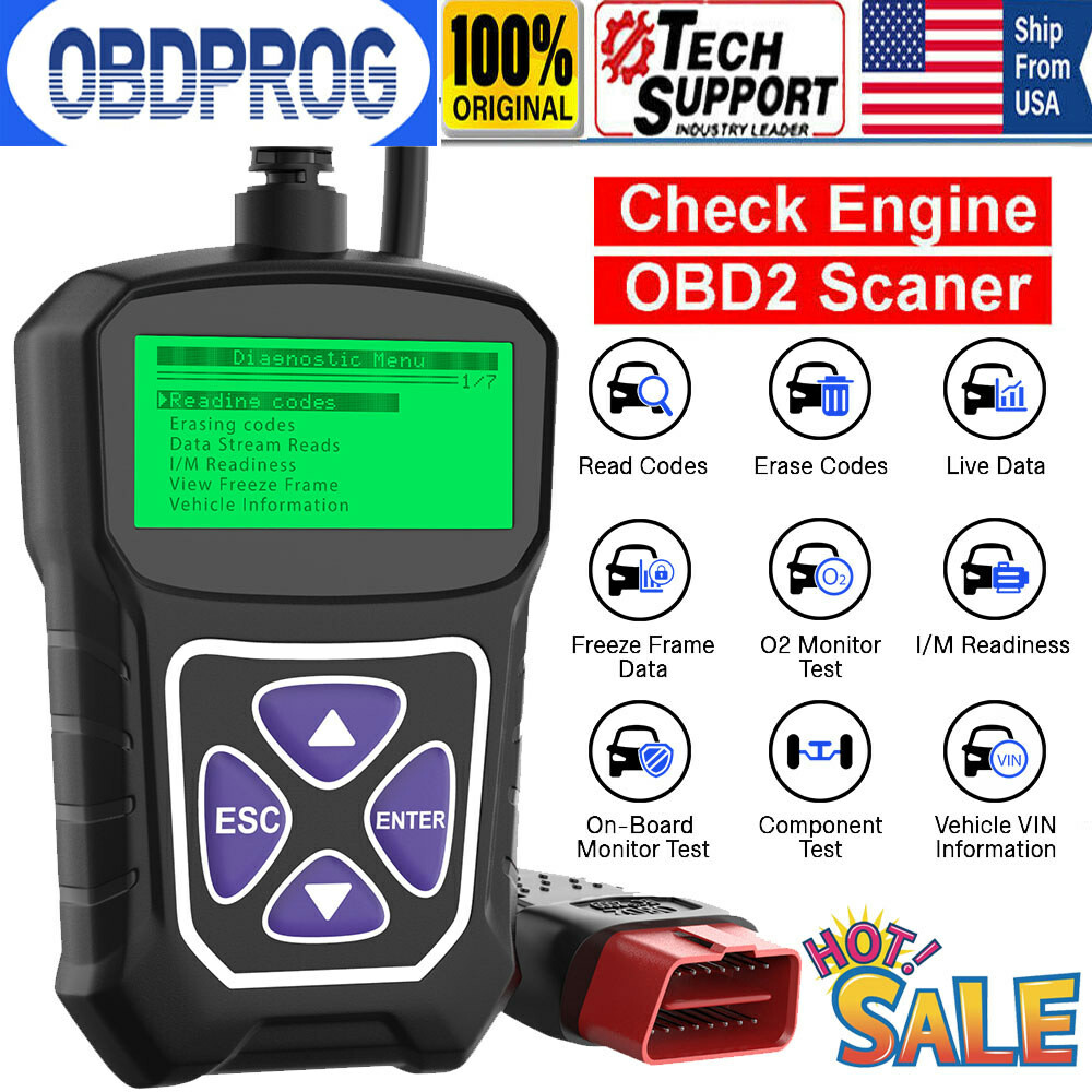 Automotive OBD Scanner Car Code Reader OBD2 Check Engine Light Diagnostic Tool