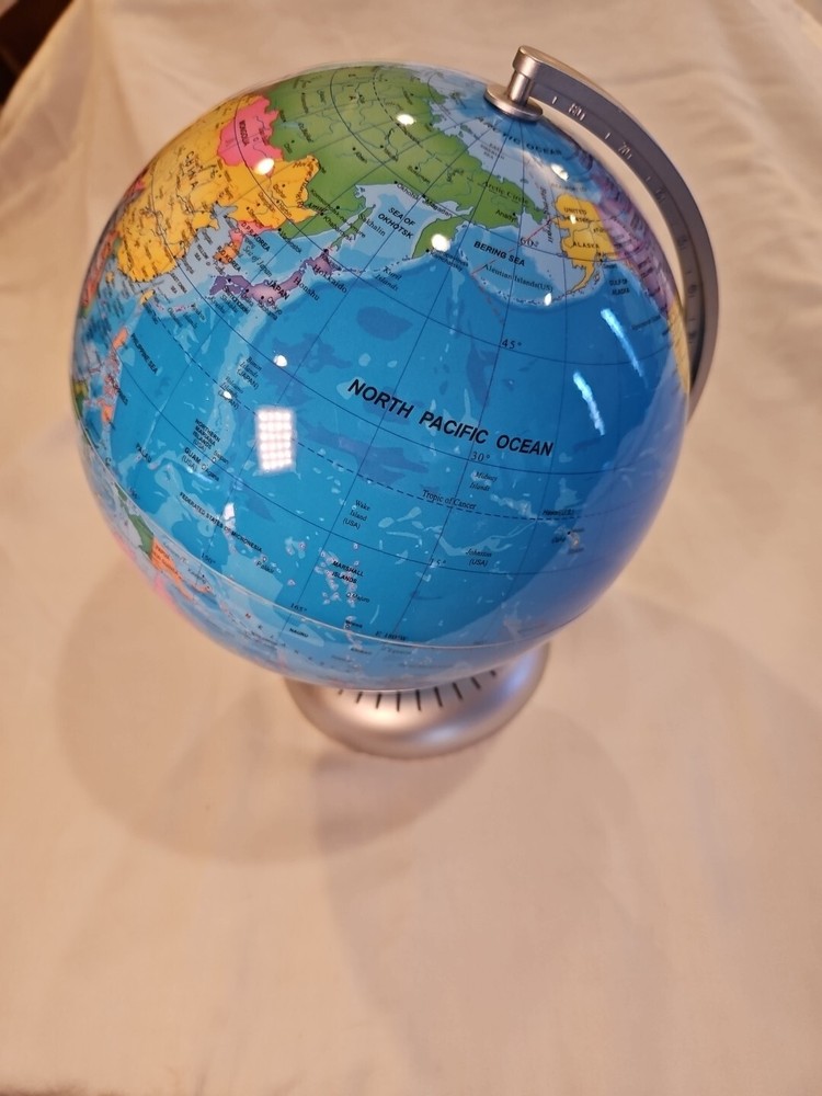 Costway 8" World Globe Illuminated Education Globe w/ Lighted Map