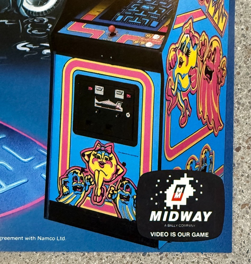 Ms. Pac-Man Original Arcade Flyer | 1981 Midway | Excellent Condition