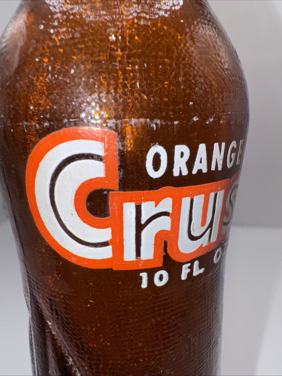 Orange Crush 10 oz Amber Brown Soda Bottle