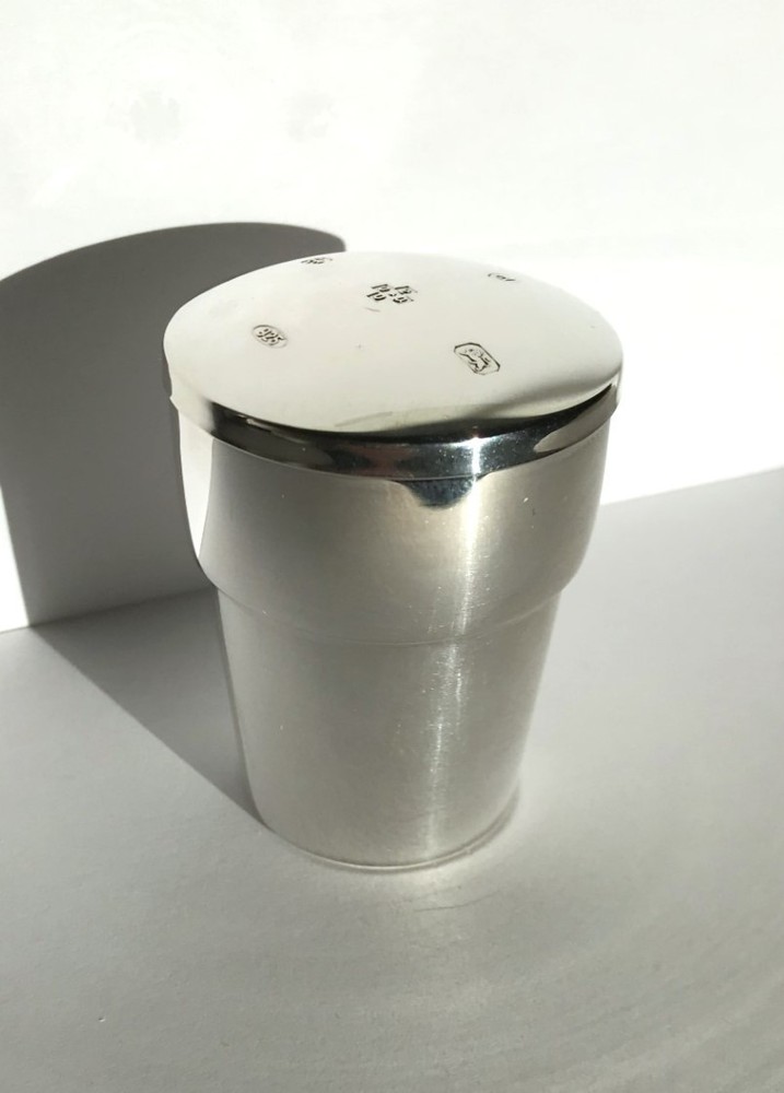 Asprey & Garrard sterling silver lidded cup, 2000