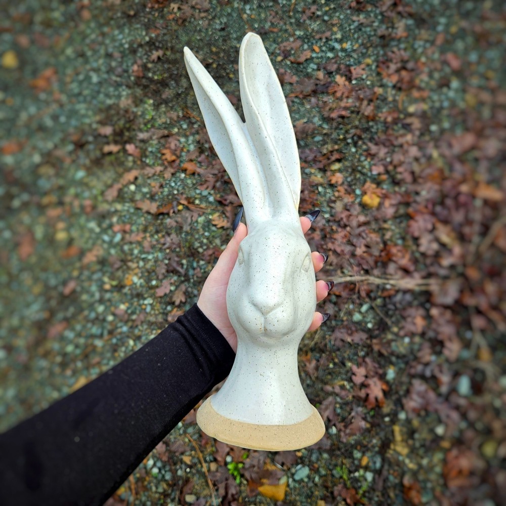 Tall Ceramic Rabbit Head