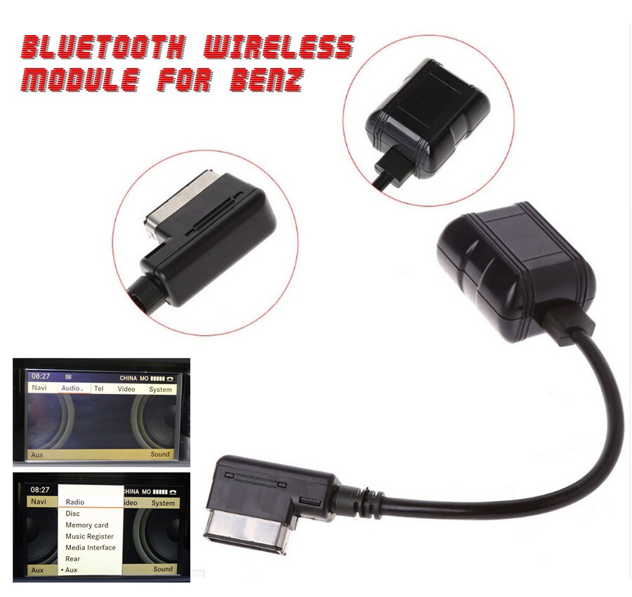 Wireless Bluetooth Adapter MMI AUX Cable For Benz E S ML GL Series 2009-up USA
