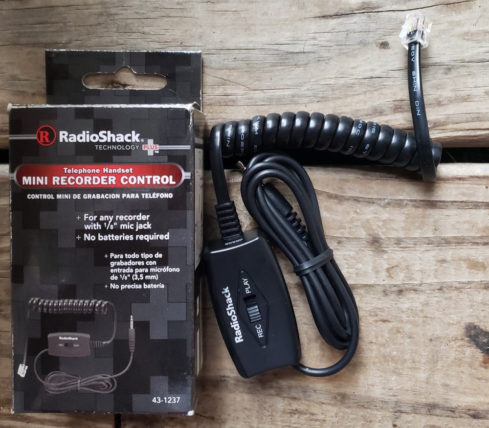 Telephone Handset Mini Recording Control 1/8" Jack 430-1237