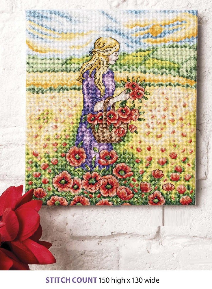 POPPY FIELD  CROSS  STITCH PATTERN ONLY    ALS    AU