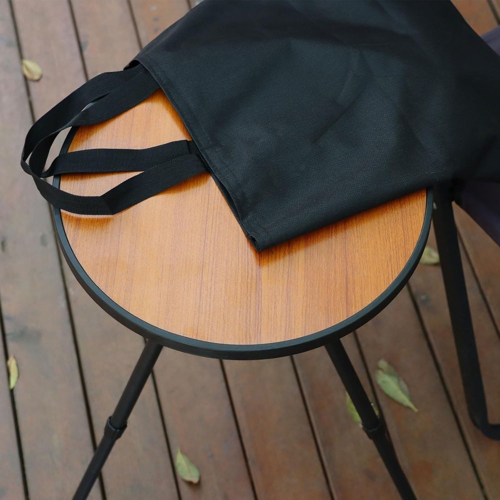 2pack Small folding Table, Round Portable Patio Table, Height Adjustable