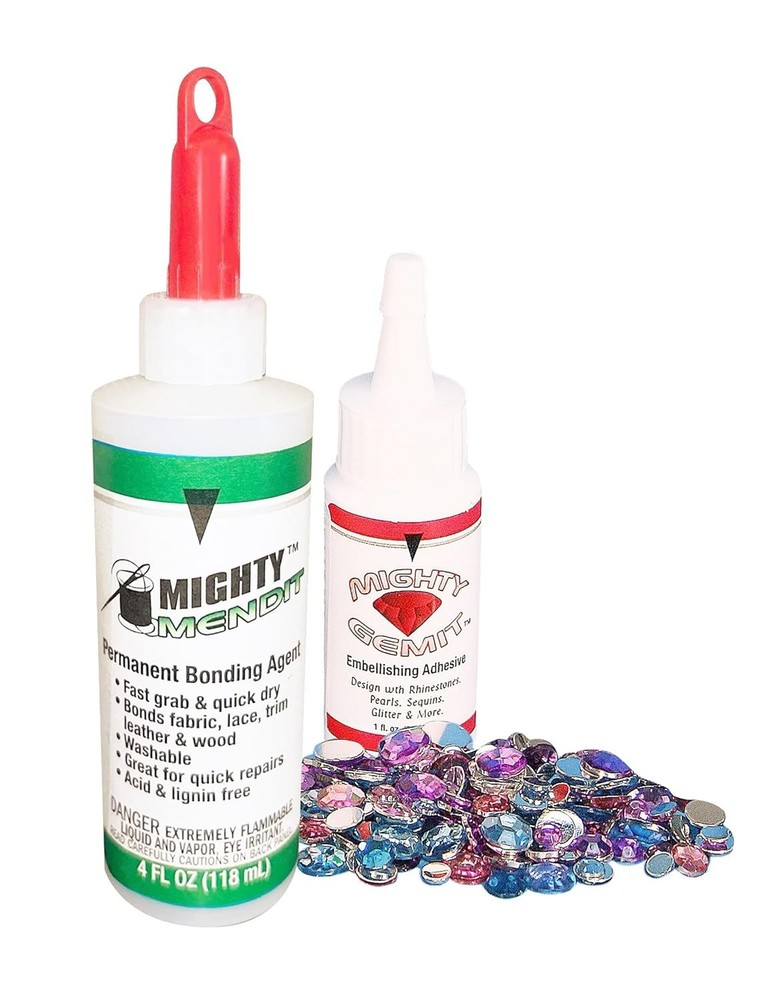Mighty MENDIT™, Permanent Fabric Adhesive, Flexible Stretchable Washable,...