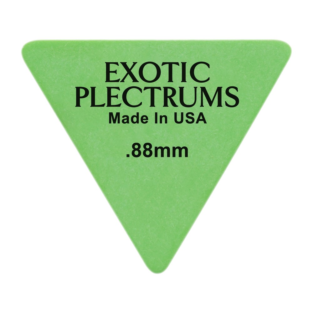 Exotic Plectrums Delrin Green Guitar Pick - 0.88mm Made In US 355 Large Triangle
