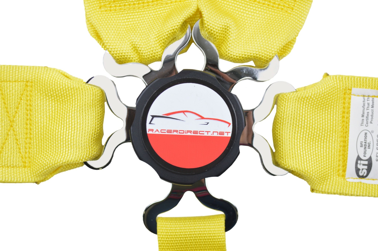 CAM LOCK RACING HARNESS FOR HEAD NECK RESTRAINT SYSTEMS 5 POINT SFI 16.1 YELLOW