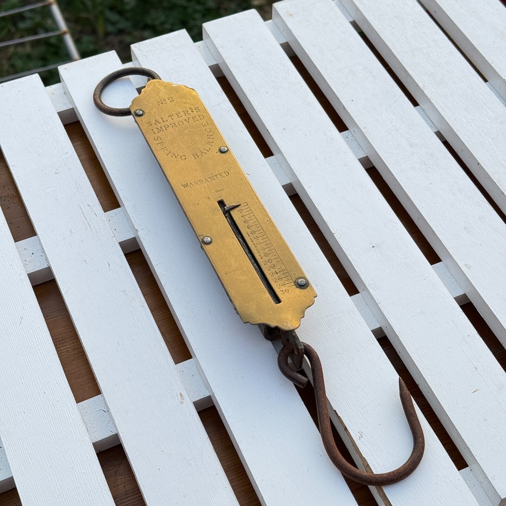 SALTER'S IMPROVED SPRING BALANCE SCALE NO. 2 BRASS