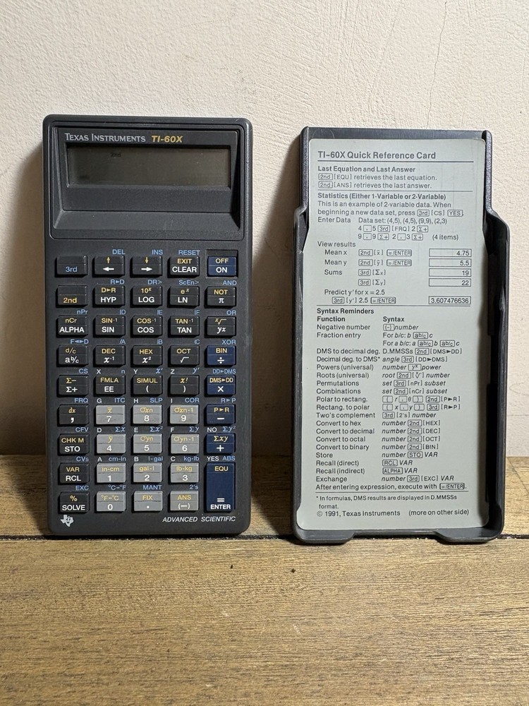 Vintage Texas Instruments TI-60X Sci/Prog Calculator