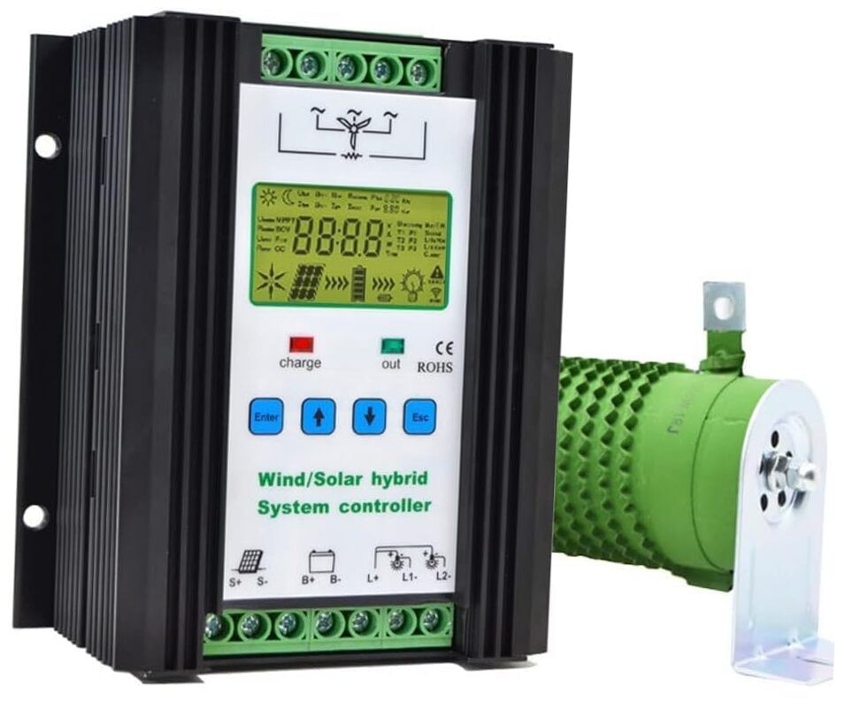 Wind Solar Hybrid Charge Controller with LCD Display,24V/48V Automatic 3000W