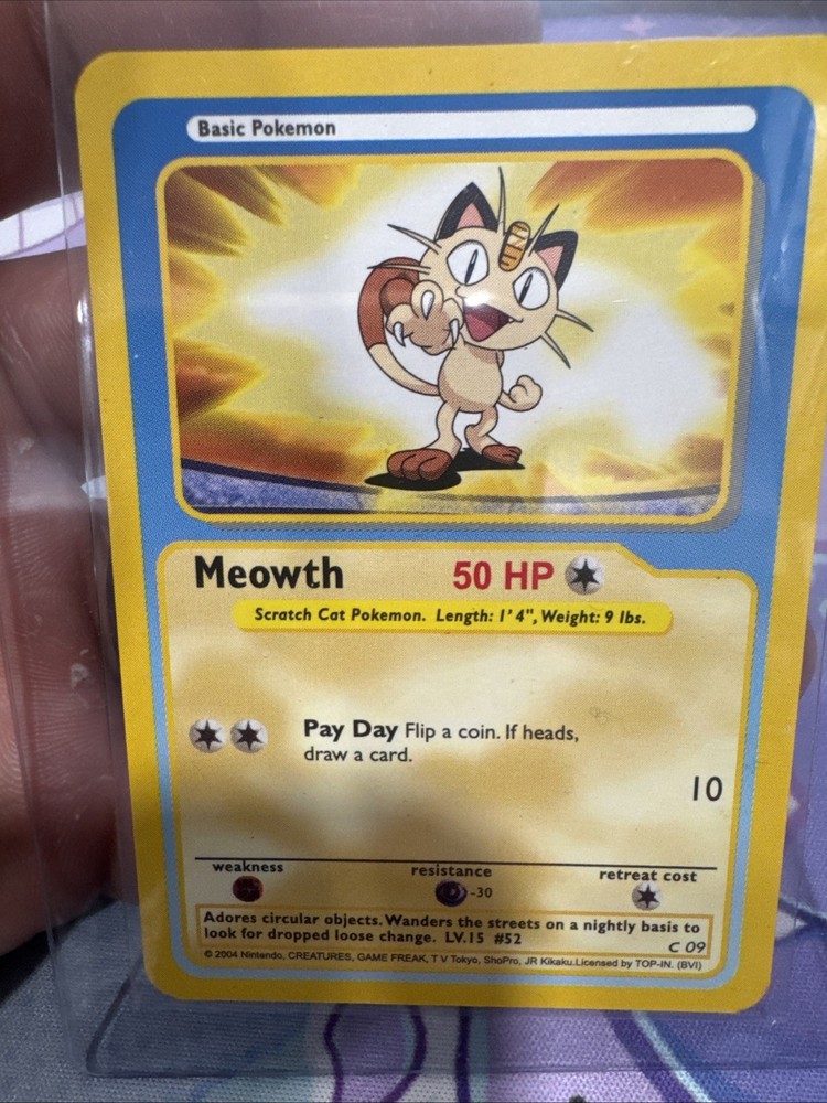 Meowth Funskool Pokemon India single card