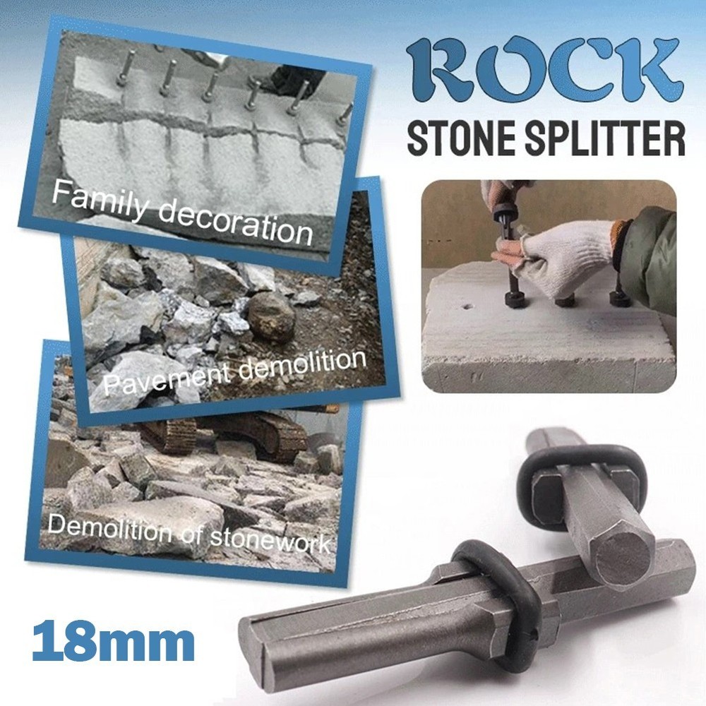 Stone Cleaving Tools Concrete Rock Stone Splitters Quarrying Tools 105mm 2pcs
