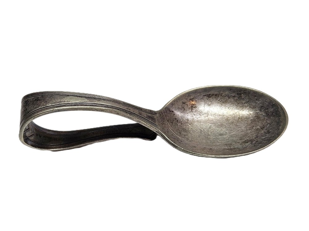 Vintage Rogers Silverplate Baby Infant Loop Handle Feeding Spoon