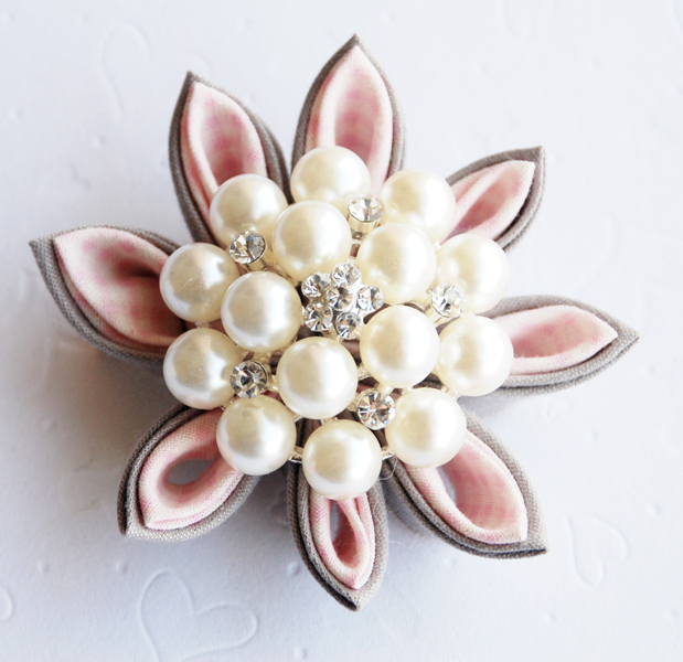 Round Rhinestone Crystal Pearl Button Cake Decoration