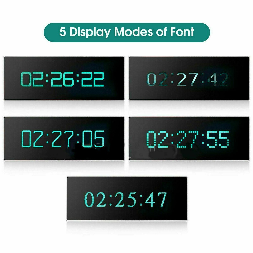 VFD Clock VU Meter Music Spectrum Display Dot Matrix Sound Level Indicator Grey