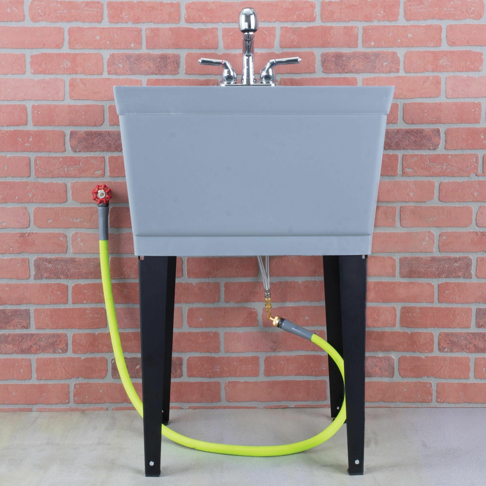 Laundry Tub Garden Hose Connector, 3/4" GHT, 90 Degree Brass Hose Elbow Adapter