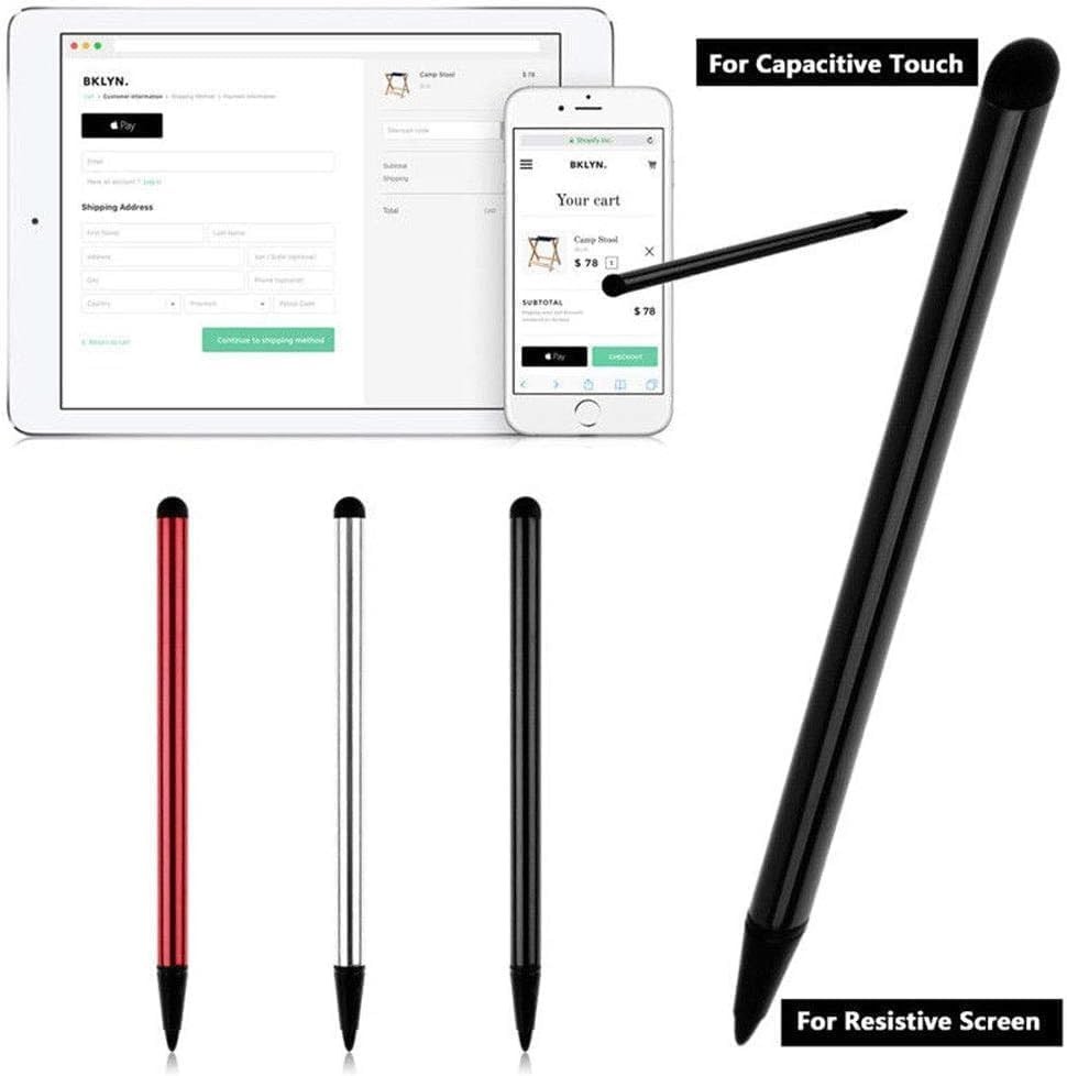 2pcs Black Stylus Pens for Universal Touch Screen Devices - Compatible black