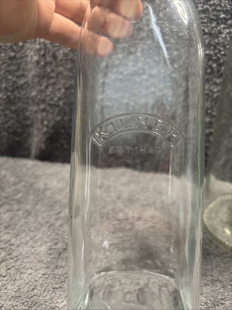 2 Old Fashioned Style Bottles With Flip Lids